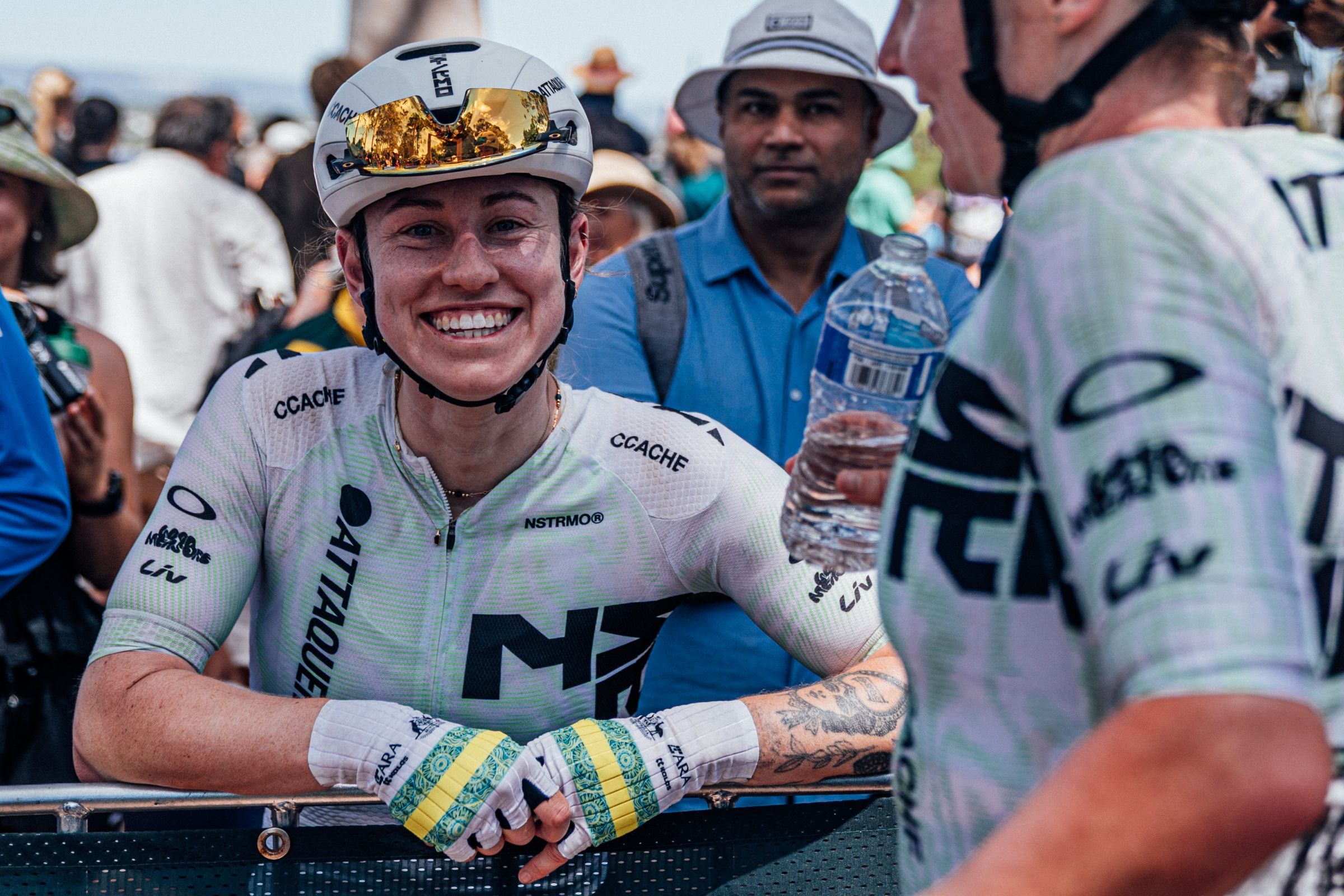 Tara Neyland smiling after elite women road race at the 2026 AusCycling Westbridge Funds Road National Championships